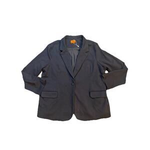 Mary Crafts Women’s Blazer Size 22 Black Single Button Stretch Lined Jacket
